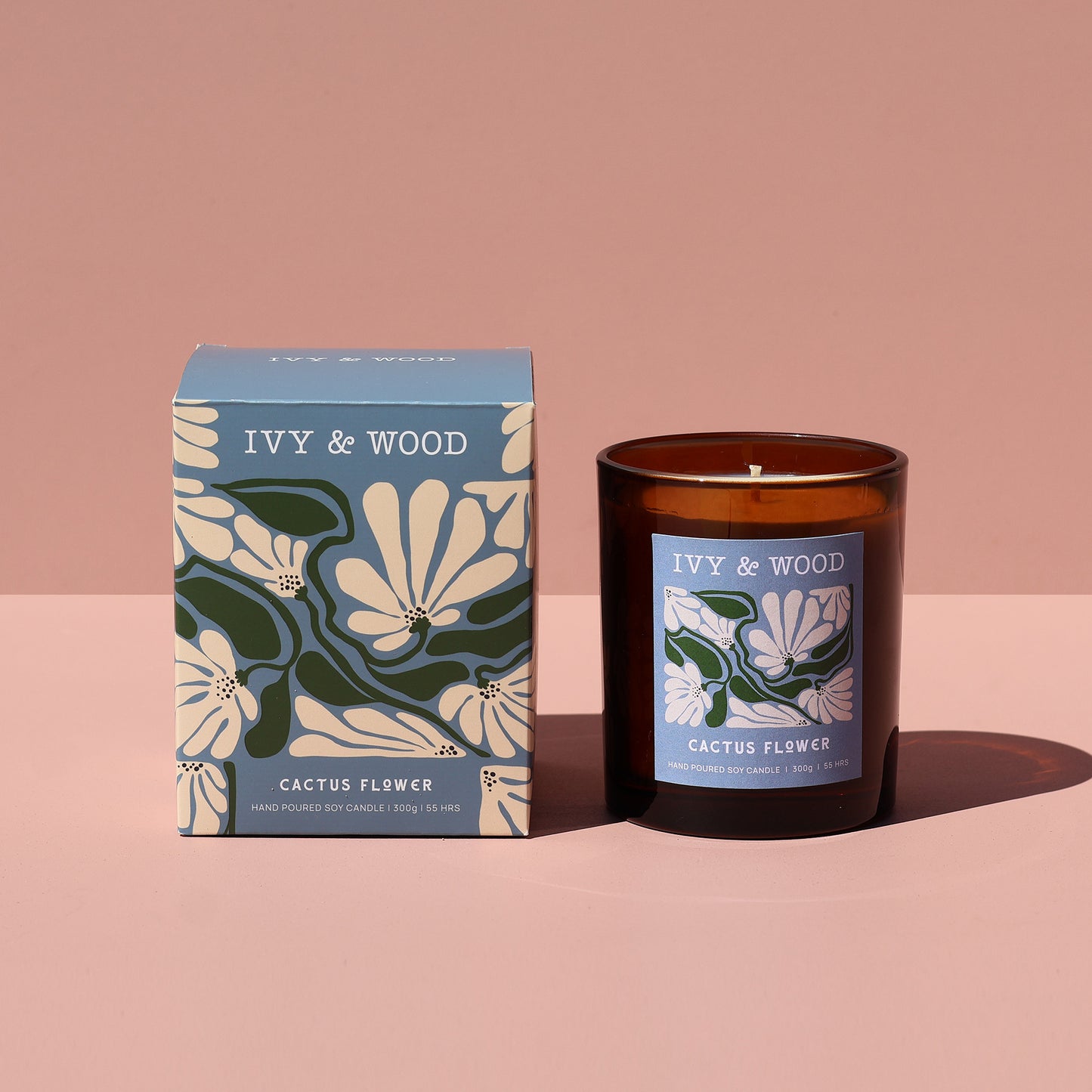 Ivy & Wood Cactus Flower Soy Candle