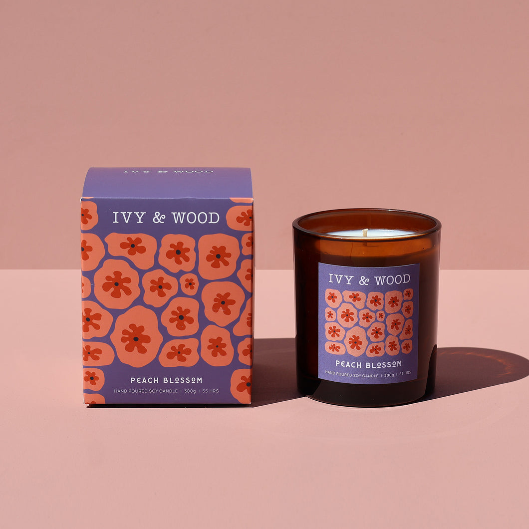 Ivy & Wood Peach Blossom Soy Candle